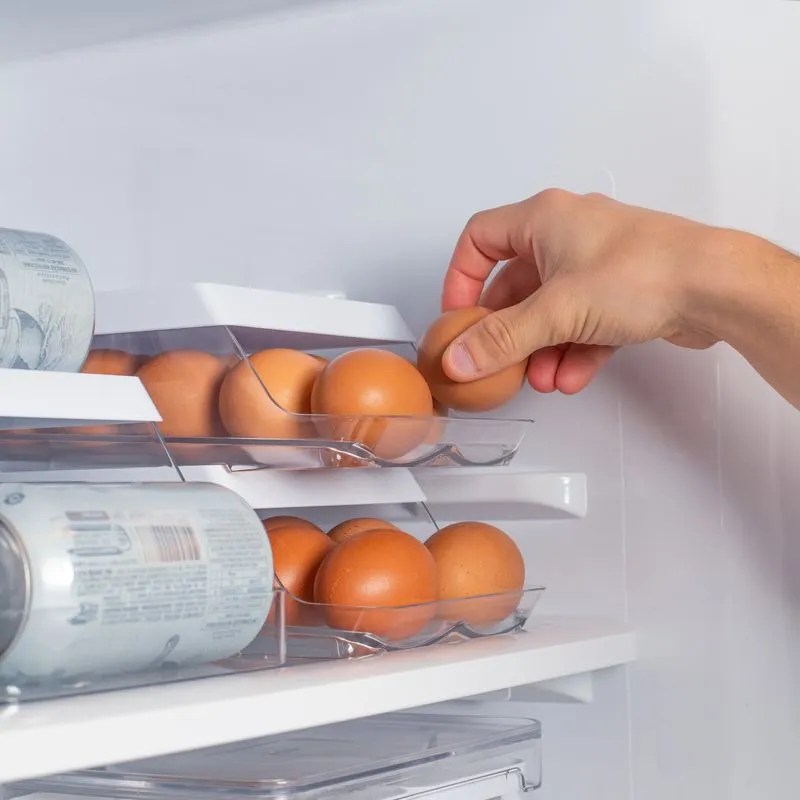 Organizador de Huevos 14 Unidades OU «Roll Clear» (Blanco) - Imagen 4