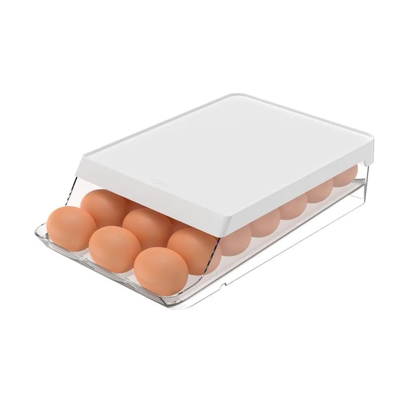 Organizador de Huevos 21 Unidades OU «Roll Clear» (Blanco)