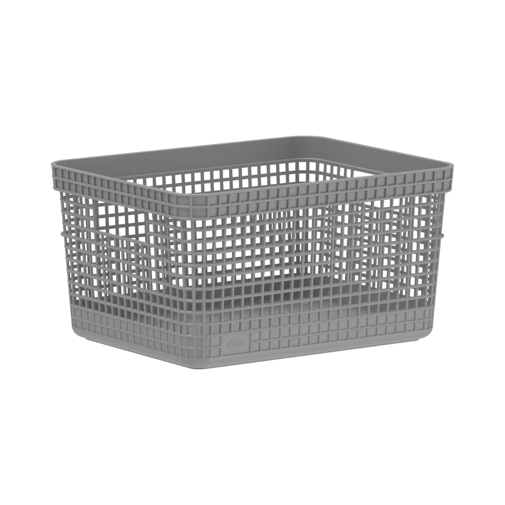 Cesta Organizadora 28x22x15cm 8 litros OU «Grid» (Gris) - Imagen 2