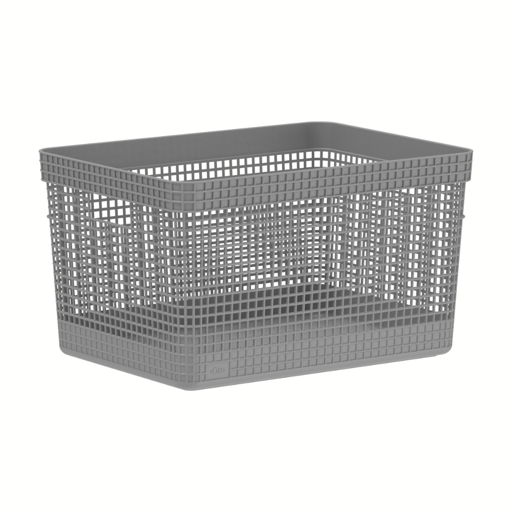 Cesta Organizadora 38x28x22cm 20 litros OU «Grid» (Gris) - Imagen 2