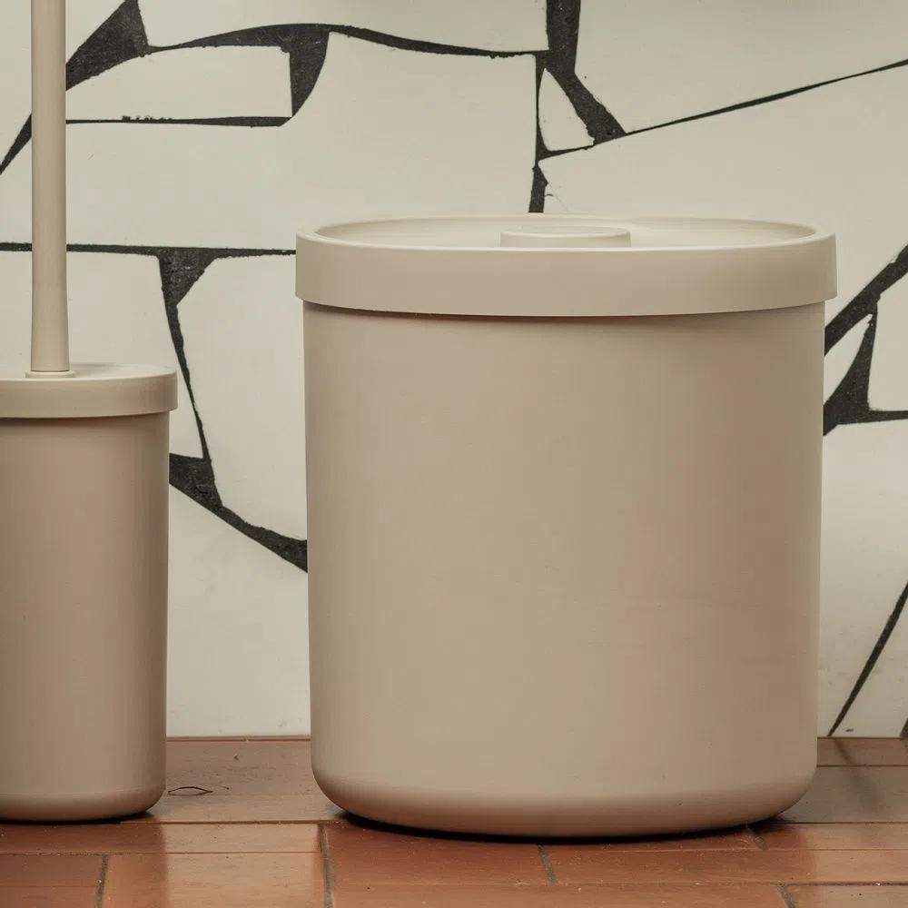 Basurero 6 litros Redondo con Tapa OU «Bold» (Blanco) - Imagen 4