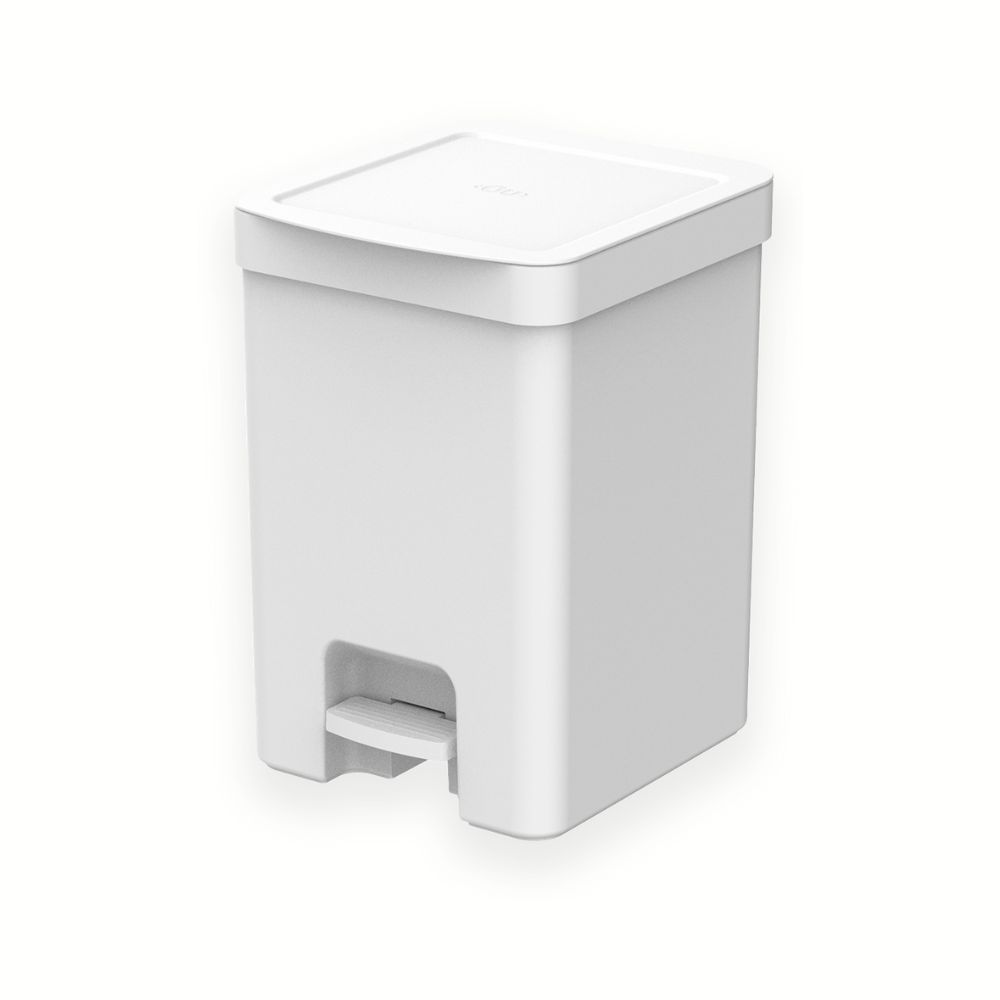 Basurero 12 litros con Pedal OU «Trium» (Blanco) - Imagen 2