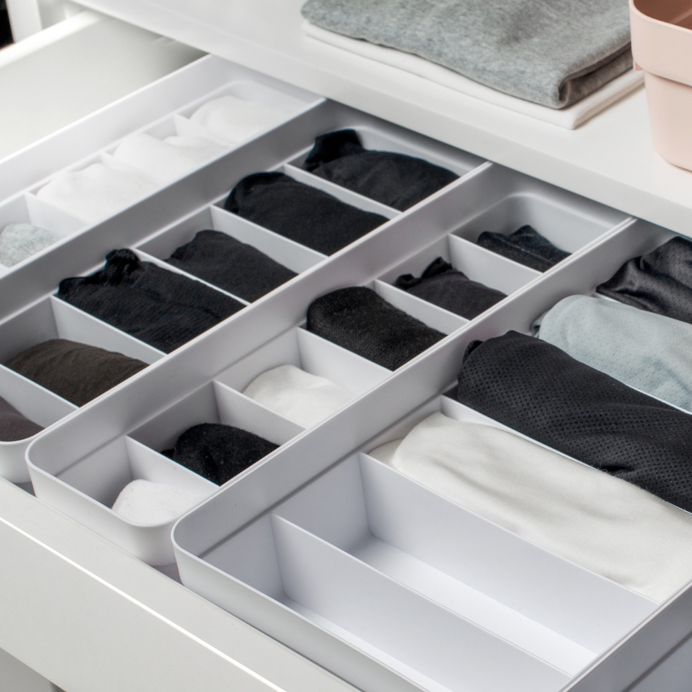 Organizador de Cajones 35x10x7,5cm OU «Logic» (Blanco)