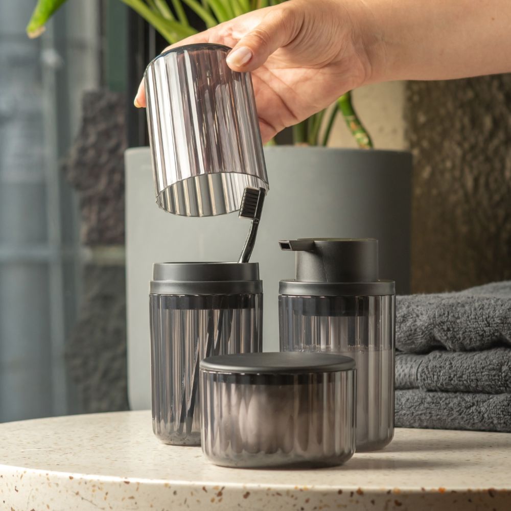 Dispensador de Jabón Líquido 300ml OU «Groove Classic» (Gris) - Imagen 3