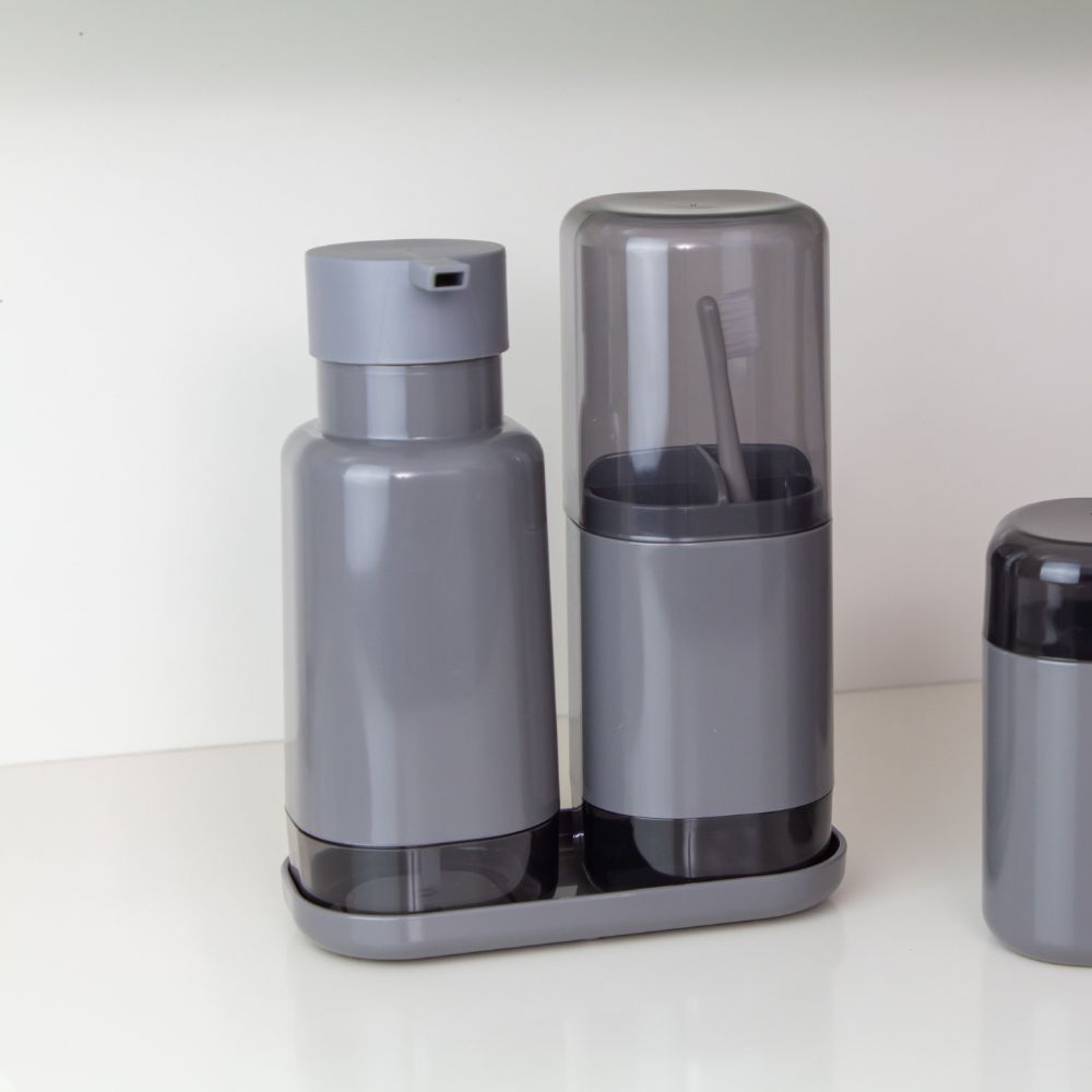 Dispensador de Jabón Líquido 500ml OU «Dual» (Gris) - Imagen 3